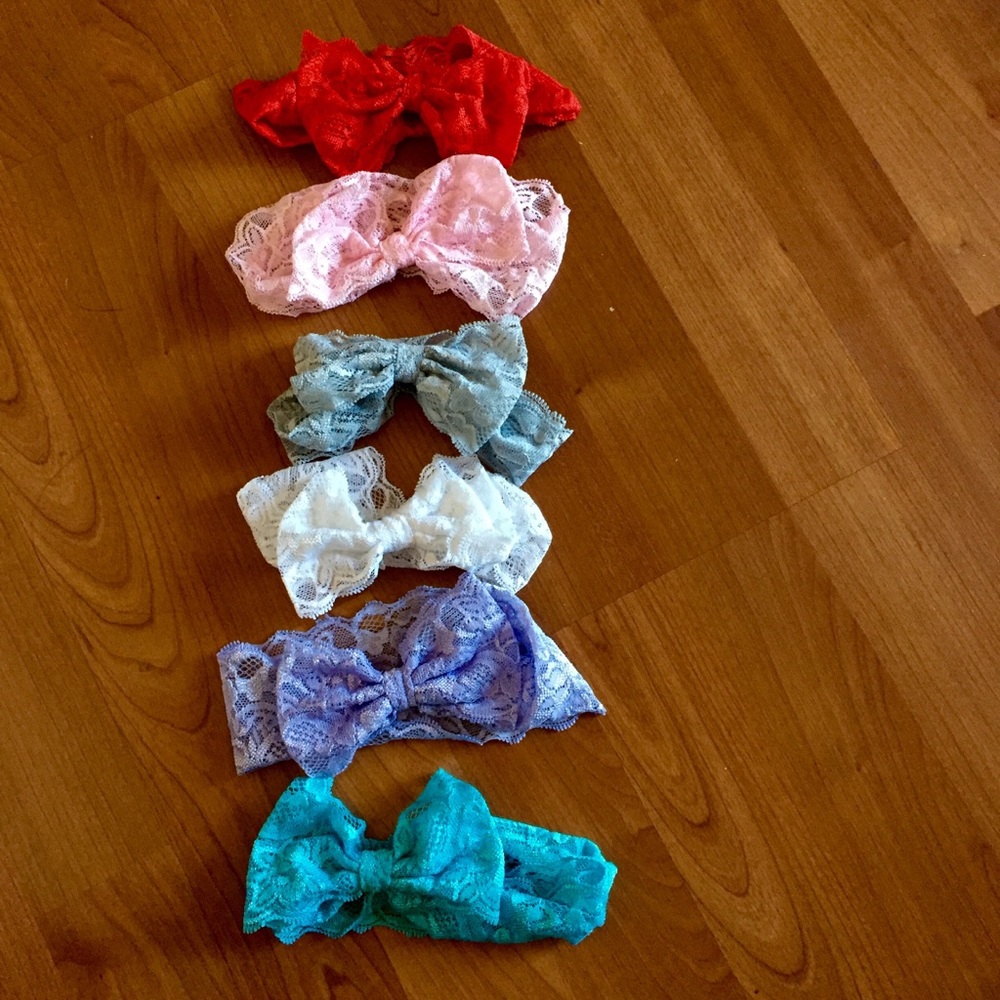Bundle of Lace Bow Headbands